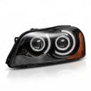 Faro anteriore sinistro LED con luce diurna DRL e freccia, 12 V, lenti proiettore, nero, per Volvo XC90 2004–2013, alogeno e xenon 1