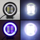 Faro da lavoro 2LED 20W 16800 lm Faro rotondo IP68 con lente in PC Corpo in alluminio Supporto in acciaio inox Illuminazione LED per esterni 2