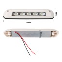 Faro LED impermeabile 12V/24V 8W per camper, autocaravan, rimorchio, barca, tende, veranda IP67, luce bianca 6000K, plastica ABS, 10 LED 2