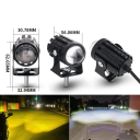Faro LED per motocicletta 6000 lm Luce spot Bianco e giallo 30 W Impermeabile IP67 Luce aggiuntiva per moto Offroad 2