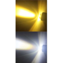 Farol de motocicleta em alumínio H4 10000 lm lâmpada LED 70 x 30 mm Luz frontal potente para moto Scooter ATV Corpo resistente ao arrefecimento 3