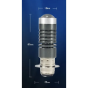 Farol LED para motocicleta 10000 lm P15D-25-1 Corpo em Alumínio Luz para scooter e moto 63 x 25 mm Lâmpada potente de cor branca 2