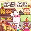 Farvelægningsbog Calm Days 20 × 20 cm søde bage motiver eventyrlig farvelægningsbog til børn og voksne 1