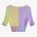 Farverig crop top til kvinder 2