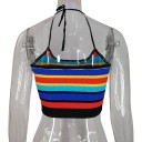 Farverig crop top til kvinder 4
