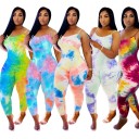 Farverig damejumpsuit A2894 2