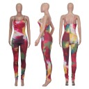 Farverig damejumpsuit A2894 3
