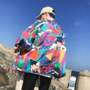 Farverig herrejakke med japanske motiver 3