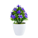 Farverig kunstig plante i potte 1 stk. små blomstrende blomster kunstigt træ borddekoration bryllupsdekoration hjemme hotel kontor 7