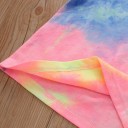 Farverig T-shirt og shorts til piger L1296 4