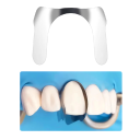 Fasce metalliche a matrice modellate per denti anteriori superiori 30 pz Sistemi a matrice sezionali Acciaio inossidabile Per la restaurazione di carie di classe III e IV 3