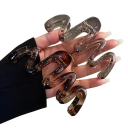 Fascetta da donna ondulata per capelli 11 cm Sottile clip trasparente design Wave Clip in plastica rigida per una rapida acconciatura 6