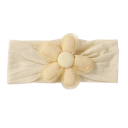 Fascia elastica per neonati con fiore Fascia morbida per capelli per bambini Accessorio alla moda per neonati Comoda ed elastica Fascia per neonati 4