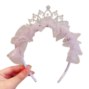 Fascia in pizzo con corona e perline Taglia universale Accessorio per capelli elegante per matrimonio ballo servizio fotografico festa acconciatura festiva 4