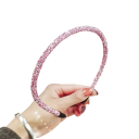 Fascia per capelli da donna scintillante Fascia elegante con pietre decorative Accessorio per capelli brillante per acconciature da cerimonia e serali 3