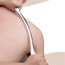 Fasciálna škrabka z nerezovej ocele dĺžka 30 cm Masážny nástroj gua sha na uvoľnenie veľkých svalov Strieborná Na masáž chrbta nôh a krku 6