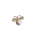 Fashion Brooch 10 mm Heart with Wings and Crown Butterfly Bee Pearl Zinc Alloy Metal Elegant Accessory for Jacket Dress Handbag 4