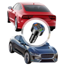 Fast Car Charger 250W with 5 Ports 2× USB C and 3× USB A Cigarette Lighter Charger PD QC3.0 Digital Display Adapter for Phone 4