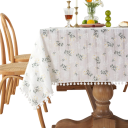 Față de masă din bumbac cu model floral 140 x 220 cm Decorare elegantă pentru masă Varianta de culori multiple Textile pentru bucătărie 9