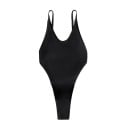 Fatos de banho femininos de uma peça com recortes e alças ajustáveis em poliéster e elastano monokini para praia e natação 4