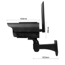 Fausse caméra de sécurité solaire avec LED et capteur de mouvement, rotation automatique, simulation extérieure, vidéosurveillance, protection 4