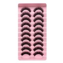 Faux cils dramatiques 10 paires Cils en fausse fourrure avec bande 18