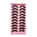 Faux cils dramatiques 10 paires Cils en fausse fourrure avec bande 19