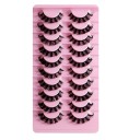 Faux cils dramatiques 10 paires Cils en fausse fourrure avec bande 1
