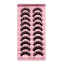 Faux cils dramatiques 10 paires Cils en fausse fourrure avec bande 21
