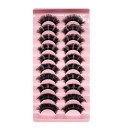 Faux cils dramatiques 10 paires Cils en fausse fourrure avec bande 22