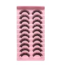 Faux cils dramatiques 10 paires Cils en fausse fourrure avec bande 23