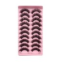Faux cils dramatiques 10 paires Cils en fausse fourrure avec bande 25
