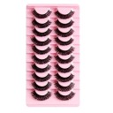 Faux cils dramatiques 10 paires Cils en fausse fourrure avec bande 2