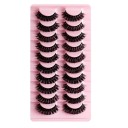 Faux cils dramatiques 10 paires Cils en fausse fourrure avec bande 7