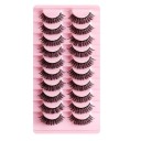 Faux cils dramatiques 10 paires Cils en fausse fourrure avec bande 8