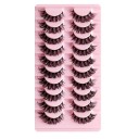 Faux cils dramatiques 10 paires Cils en fausse fourrure avec bande 9