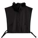 Faux col pour femmes Col montant froncé Col décoratif amovible Élégant col féminin pour pull blouse robe 1