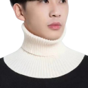 Faux col pour hommes en tricot en coton Écharpe d'hiver chaude Accessoire élégant par temps froid Confortable et stylé 2