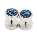 Faux plugs avec cristaux 3