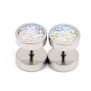 Faux plugs avec cristaux 7