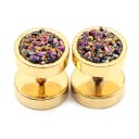 Faux plugs avec cristaux 2