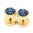 Faux plugs avec cristaux 7