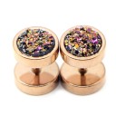 Faux plugs avec cristaux 2