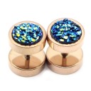 Faux plugs avec cristaux 4