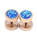 Faux plugs avec cristaux 5