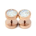 Faux plugs avec cristaux 7