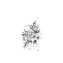 Faux tatouage fleur 37