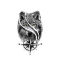 Faux tatouage loup 10