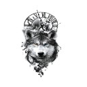 Faux tatouage loup 4