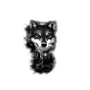 Faux tatouage loup 9